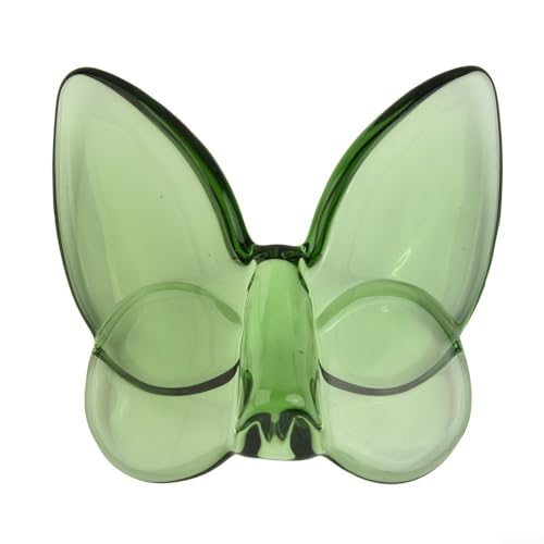 Jotekonoby Glaskristall - Schmetterling Ornament für Heimdekoration mit hellen Farben, 6,5 x 8 x 3 cm hoch, Borosilikatglas, dekoratives Stück für Tisch und Party (grün) von Jotekonoby