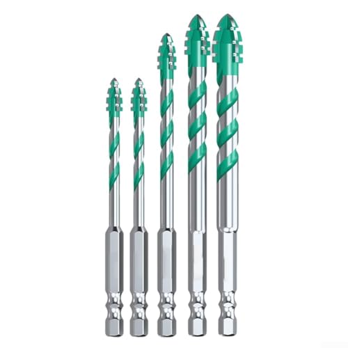 Jotekonoby Hartmetall-Bohrer-Set, 5-teilig, verschiedene Materialien, Bohraufsätze für Mauerwerk, Fliesen, Glas, Holz, Metall, Trockenbau, Ziegel, 6 mm, 8 mm, 10 mm, 12 mm, DIY-Elektrowerkzeug Jotekonoby Hartmetall-Bohrer-Set, 5-teilig, verschiedene Materialien, Bohraufsätze für Mauerwerk, Fliesen, Glas, Holz, Metall, Trockenbau, Ziegel, 6 mm, 8 mm, 10 mm, 12 mm, DIY-Elektrowerkzeug von Jotekonoby