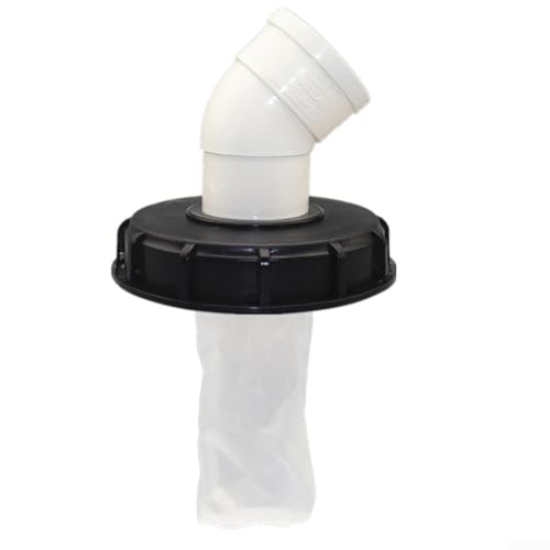 Jotekonoby IBC Abdeckung für Behälter mit integriertem Filtersystem DN150 DN225 Regenwassersammel-Filtrationssieb für Vorratsbehälter (DN150-45°) von Jotekonoby