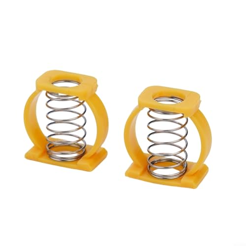 Jotekonoby Klapp-Fahrradscharnierfeder, C-Schnalle, geteiltes Design für sichere Rahmenverbindung, einfache Installation und Entfernung, Kunststoff und Edelstahl (gelb) von Jotekonoby