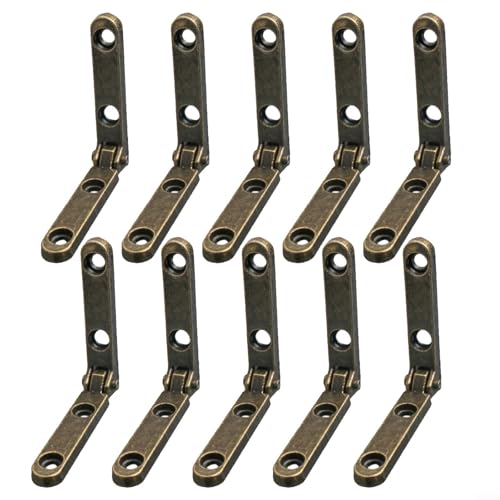 Jotekonoby Kleine Türscharniere aus Zinklegierung, 45 mm, Vintage-Retro-Stil, Mini-Türscharniere für Möbel, Schrank, Kleiderschrank, dekorative Hardware, 10 Stück Jotekonoby Kleine Türscharniere aus Zinklegierung, 45 mm, Vintage-Retro-Stil, Mini-Türscharniere für Möbel, Schrank, Kleiderschrank, dekorative Hardware, 10 Stück von Jotekonoby
