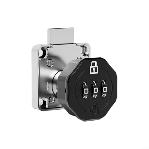 Jotekonoby Kombinationsschloss aus Zinklegierung, 3-stellig, schlüsselloses Codeschloss für Schränke, Schubladen, Briefkästen und Aufbewahrungseinheiten, verstellbarer sicherer von Jotekonoby