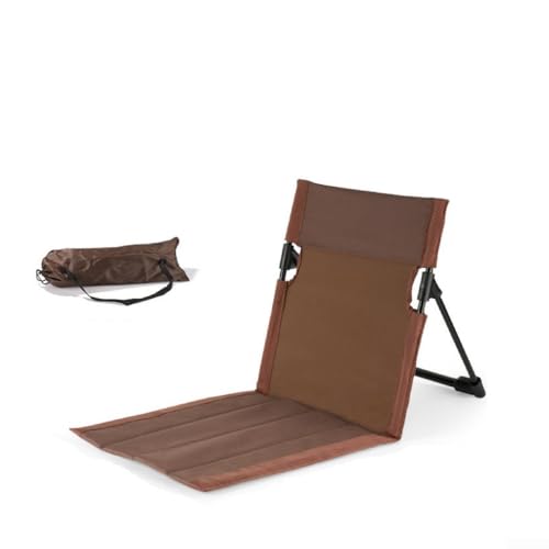 Jotekonoby Leichter faltbarer Campingstuhl, tragbarer Strandsitz mit Rückenlehnenstütze, Outdoor für Freizeit, Camping, Wandern, Reisen, Tragetasche (braun) von Jotekonoby