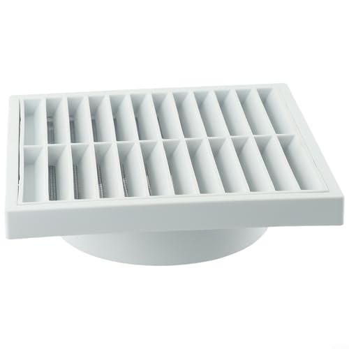 Jotekonoby Lüftungsgitter für Wand oder Kunststoff, PP-Konstruktion mit Stahlgitterschutz, Lüftungsabdeckung für 100 mm, 125 mm, 150 mm Öffnungen, Weiß (125 mm) von Jotekonoby