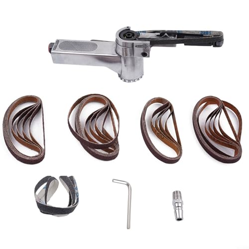 Jotekonoby Luftbetriebener Bandfeilenschleifer, 3/8 Zoll, Mini-pneumatisches Werkzeug, 10 x 330 mm, variable Geschwindigkeitsregelung, mit 25 Schleifbändern für Metall, Holz, präzise Detailbearbeitung Jotekonoby Luftbetriebener Bandfeilenschleifer, 3/8 Zoll, Mini-pneumatisches Werkzeug, 10 x 330 mm, variable Geschwindigkeitsregelung, mit 25 Schleifbändern für Metall, Holz, präzise Detailbearbeitung von Jotekonoby