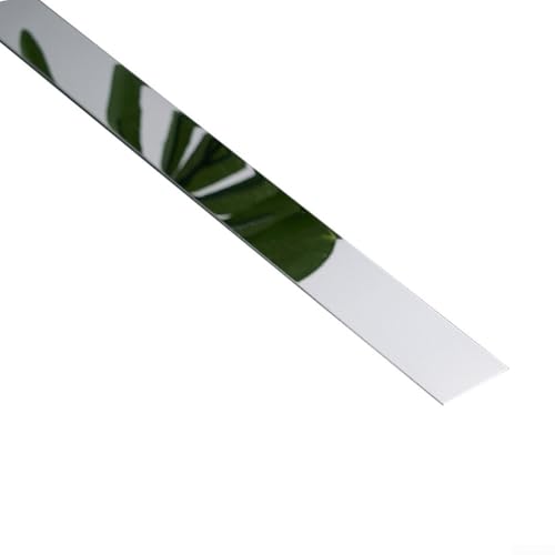 Jotekonoby Metall-Zierstreifen, Edelstahl, flache Zierleisten, 25 mm breit, 5 Meter Länge, Installation Decke Wand Dekoration, für Heimwerker (Silber) von Jotekonoby
