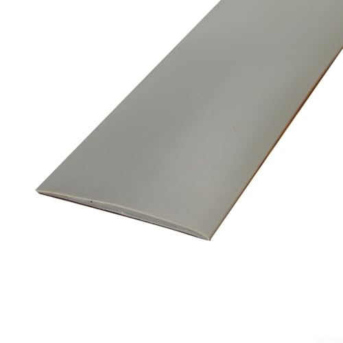 Jotekonoby PVC-Boden-Übergangsstreifen, selbstkantige Zierleiste für Holz, Laminat, Lückenabdeckung, Türbodendichtung, 2 m x 4 cm, flexible Verbindung (grau) von Jotekonoby
