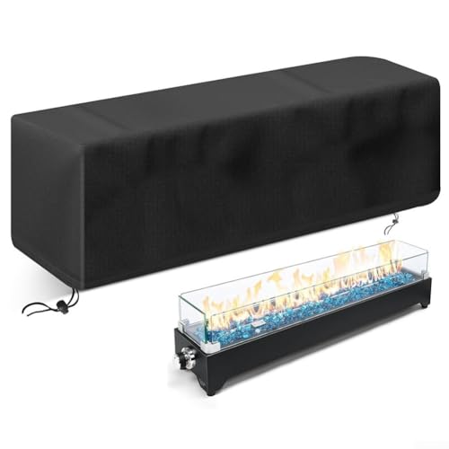 Jotekonoby Rechteckige Feuerstellenabdeckung 71.1 cm Desktop Herd Schutz Wasserdicht UV Beständig Oxford Tuch Abdeckung mit Aufbewahrungstasche Schwarz von Jotekonoby
