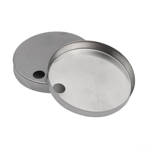 Jotekonoby Schmale, gebürstete Edelstahl-WC-Scharnierabdeckung, 60 mm, dekorativer Deckel, passend für die meisten WC-Basis, verbessert das Aussehen des Badezimmers von Jotekonoby