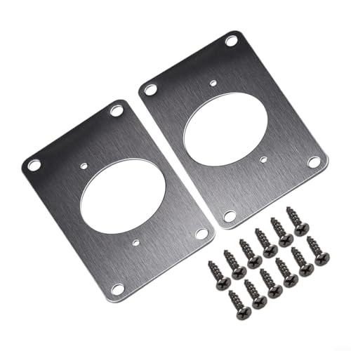 Jotekonoby Schrankscharnier-Reparaturplatten-Set, Edelstahl, 90 x 50 mm, Halterung mit Befestigungsschrauben, einfache Installation für Möbel, Tür, Schublade, Tisch, Bett, Kommode, Stuhl von Jotekonoby