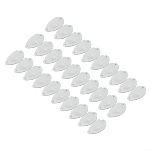 Jotekonoby Schubladengriffe aus antikem Messing, 6 oder 30 Stück, Vintage-Muschelgriffe für Schränke, Kleiderschränke und Küchenmöbel, Eisenkonstruktion mit gebürsteter Oberfläche, 30 Stück von Jotekonoby