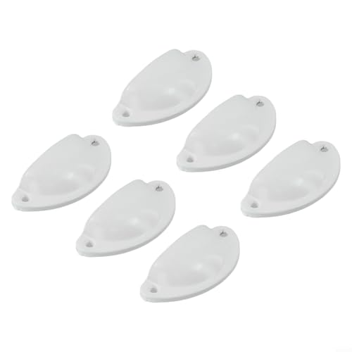 Jotekonoby Schubladengriffe aus antikem Messing, 6 oder 30 Stück, Vintage-Muschelgriffe für Schränke, Kleiderschränke und Küchenmöbel, Eisenkonstruktion mit gebürsteter Oberfläche, 6 Stück von Jotekonoby