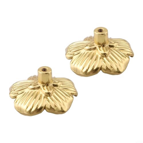 Jotekonoby Schubladengriffe aus massivem Messing, goldfarben, mit elegantem Blumendesign, für Küchenschränke, Kommoden, Kleiderschränke, Schranktüren und Möbel Jotekonoby Schubladengriffe aus massivem Messing, goldfarben, mit elegantem Blumendesign, für Küchenschränke, Kommoden, Kleiderschränke, Schranktüren und Möbel von Jotekonoby