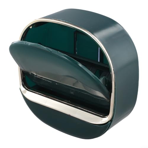 Jotekonoby Seifenhalter zur Wandmontage, mit Ablauf und Abdeckung, stanzfreie Kunststoff-Seifenbox für Badezimmer-Aufbewahrung, selbstklebende Installation, passend für Barseife, dunkelgrün Jotekonoby Seifenhalter zur Wandmontage, mit Ablauf und Abdeckung, stanzfreie Kunststoff-Seifenbox für Badezimmer-Aufbewahrung, selbstklebende Installation, passend für Barseife, dunkelgrün von Jotekonoby