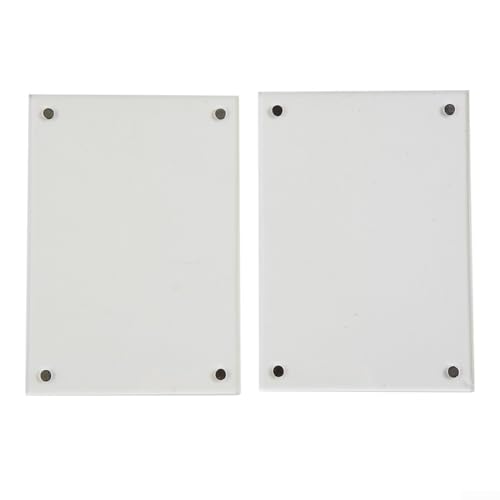 Jotekonoby Transparenter Acryl-Bilderrahmen, magnetischer Posterständer, freistehender Desktop-Display für Quer- oder Hochformat-Bilder, Büro oder Heimdekoration (9 x 12,8 cm) von Jotekonoby