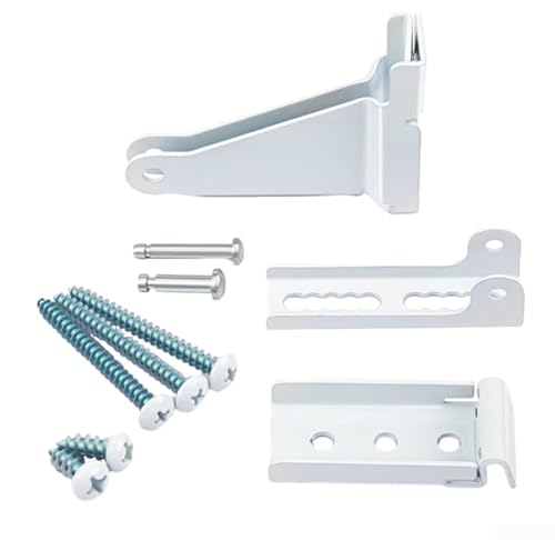 Jotekonoby Türschließer-Halterung, Ersatz-Set, Metallteile, Beschläge, Sturmtürbeschläge, Türhalterung, Sockel, 10-teiliges Set, weiß, schwarz (weiß) von Jotekonoby