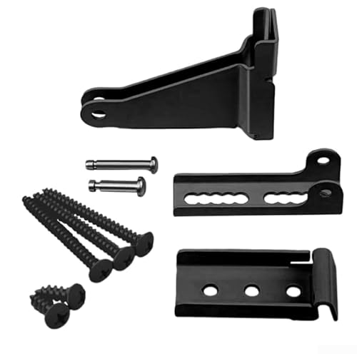 Jotekonoby Türschließer-Halterung, Ersatzset, Metallteile, Beschläge, Sturmtürbeschläge, Pfostenhalterung, Türhalterung, Sockel, 10-teiliges Set, weiß, schwarz (schwarz) von Jotekonoby
