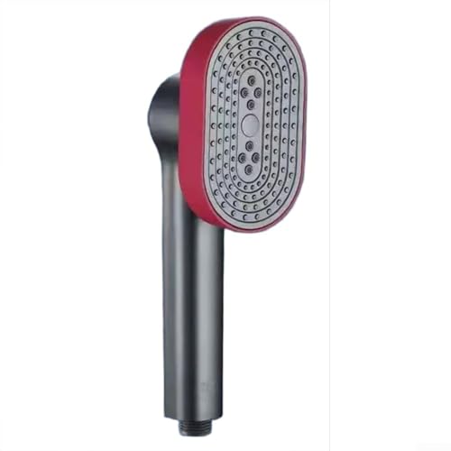 Jotekonoby Verstellbarer Duschkopf, 360 Grad drehbar, mit Druckverbesserungssystem für Badezimmer, einfach zu installieren, flexible Wasserrichtungssteuerung (rot) von Jotekonoby