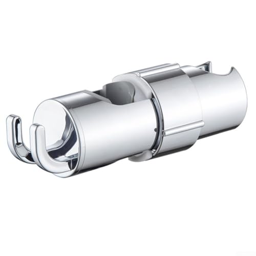 Jotekonoby Verstellbarer Duschkopfhalter mit zwei Haken, Chrom-ABS-Halterung für 16–27 mm Gleitstange, drehbar, kein Bohren, Handbrauseunterstützung Jotekonoby Verstellbarer Duschkopfhalter mit zwei Haken, Chrom-ABS-Halterung für 16–27 mm Gleitstange, drehbar, kein Bohren, Handbrauseunterstützung von Jotekonoby