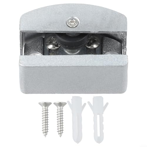 Jotekonoby Verstellbares Glastür-Bodenführungssystem mit Plüschfutter für 5–14 mm Paneele, Schiebetür-Hardware-Schienenstabilisator für Dusche, Raumteiler und Schrank von Jotekonoby