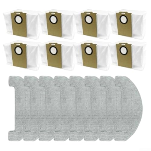 Jotekonoby Wischtuch + Staubbeutel Kit, Ersatz Mop Tuch Staubbeutel Kit für MR1 Roboter Staubsauger Zubehör von Jotekonoby