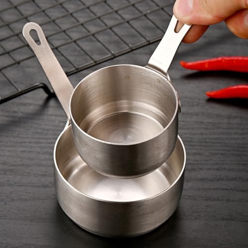 Kompakte Mini-Saucenpfanne aus Edelstahl, 100 ml, mit Loch zum Aufhängen und glattem Rand, geeignet zum Erhitzen von Milch, Kochen von Saucen und zur Zubereitung von Babynahrung (Bronze L) von Jotekonoby