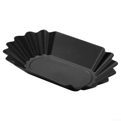 Kunststoff-Tablett für Snacks und Vorspeisen, lebensmittelechte Probierplatte mit Hitze- und Kältebeständigkeit (schwarz) von Jotekonoby