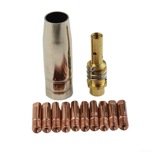 MIG-Schweißkontaktspitzen mit 15AK Düsenhalter für MB 15AK MIG/MAG Taschenlampen, 12 Stück MIG-Schweißkontaktspitzen mit 15AK Düsenhalter für MB 15AK MIG/MAG Taschenlampen, 12 Stück von Jotekonoby