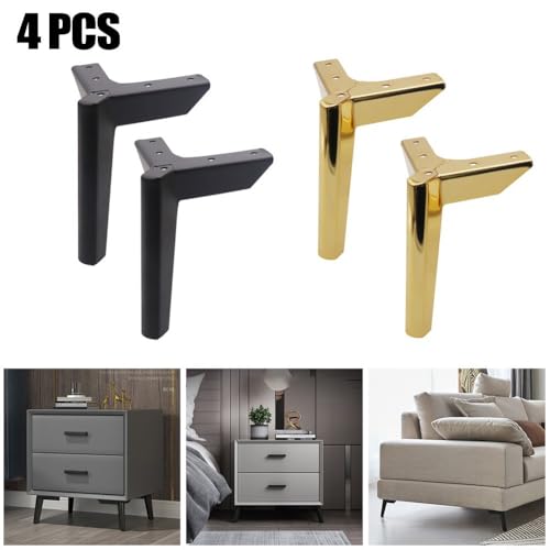 Moderne Möbelbeine aus Metall für Sofabetten und Couchtische, 4 Stück, goldfarben, 10 cm Moderne Möbelbeine aus Metall für Sofabetten und Couchtische, 4 Stück, goldfarben, 10 cm von Jotekonoby
