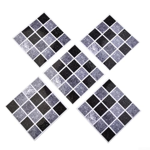 Mosaik schafft einzigartige Looks in Ihrem Raum mit einer Packung von 40 wasserdichten PVC-Aufkleberfliesen von Jotekonoby