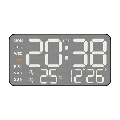 Multifunktionaler Digitalwecker mit Anzeige von Zeit, Datum, Temperatur, Woche mit LED-Bildschirm (schwarz) von Jotekonoby