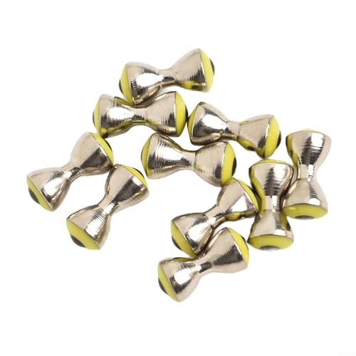 Must Have 10 Stück Fliegenbindematerialien mit 3D-Hantel-Form Augen zum Angeln (M Gelb) von Jotekonoby
