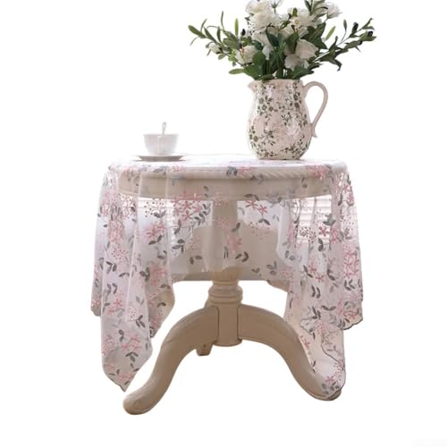 Rustikale bestickte Spitzentischdecke Blumenmuster Esszimmertischdecke dekorativ staubdicht Zuhause Küche Textil Innendekoration drei Stiloptionen (Pentakel) von Jotekonoby