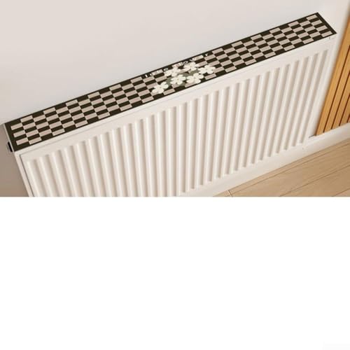 Schlankes Design Baumwoll-Leinen-Heizkörper-Staubschutz mit integriertem Magnetsystem für Stabilität (140 cm) von Jotekonoby