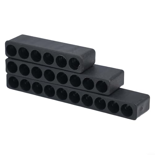 Schraubendreher-Bithalter-Set mit 6 oder 8 oder 10 tragbaren Sechskantschaft, schwarze Kunststoff-Aufbewahrungsschale, Werkzeug-Organizer für sicheres Halten und Werkstatt-Treiberloch in Bits oder von Jotekonoby