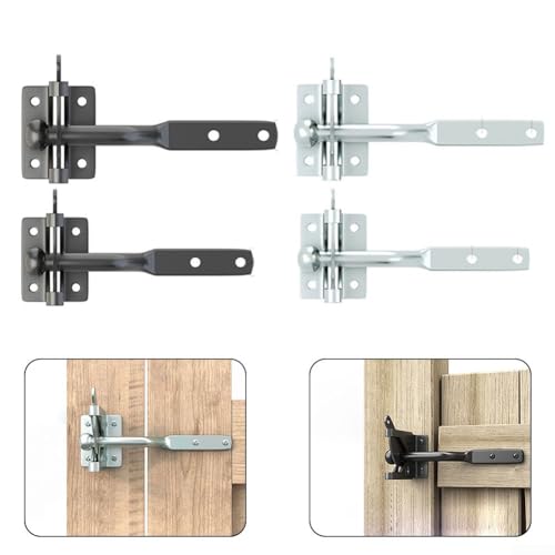 Stabiles Verriegelungsschloss für Gartenzäune, Karbonstahl, Sicherheitslösung für Tore (schwarz, 144 mm) von Jotekonoby