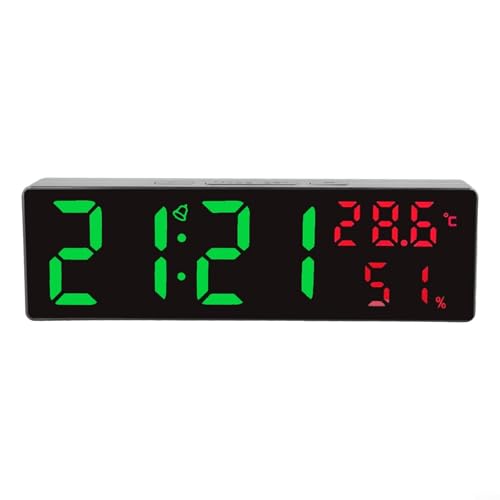 Stilvoller Wecker mit großem LED-Display und einstellbaren Funktionen für jede Einstellung (grün) von Jotekonoby