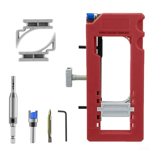 Türscharnier-Montagesystem mit herausnehmbaren Einsätzen und rutschfester Unterstützung (rot) von Jotekonoby