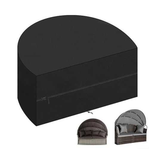 Verbesserte winddichte Sonneninsel-Abdeckung, halbrund, für Outdoor-Lounge-Stühle (205 x 110 x 80 cm) von Jotekonoby