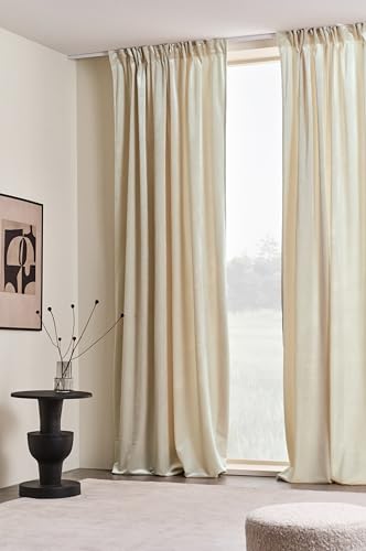 Jotex Simone Multifunktionsgardine 2er Set, Samtvorhänge mit Schimmernder Stoff, Greige, 140 x 300 cm Jotex Simone Multifunktionsgardine 2er Set, Samtvorhänge mit Schimmernder Stoff, Greige, 140 x 300 cm von JOTEX