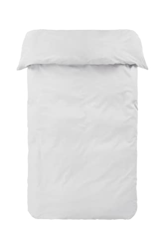 Jotex Zack Bettbezug - 100% hochwertige Bio-Baumwolle GOTS Zertifiziert Bettbezug - Hellgrau, 140 x 200 cm von JOTEX
