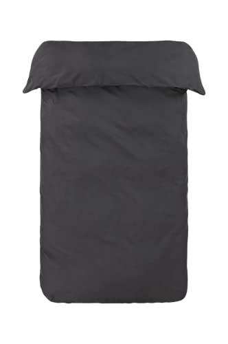 Jotex Zack Bettbezug - 100% hochwertige Bio-Baumwolle GOTS Zertifiziert Bettbezug - Grauschwarz, 240 x 220 cm von JOTEX
