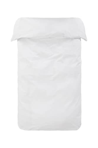 Jotex Zack Bettbezug - 100% hochwertige Bio-Baumwolle GOTS Zertifiziert Bettbezug - Weiß, 155 x 220 cm von JOTEX