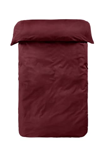 Jotex Zack Bettbezug - 100% hochwertige Bio-Baumwolle GOTS Zertifiziert Bettbezug - Burgund, 140 x 220 cm von JOTEX