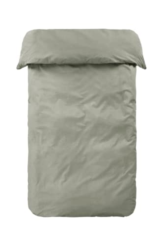 Jotex Zack Bettbezug - 100% hochwertige Bio-Baumwolle GOTS Zertifiziert Bettbezug - Steingrau, 140 x 220 cm von JOTEX