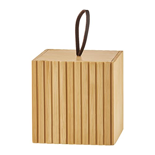 Jotta Wattepads Behälter Bambus Wattepadhalter Bad skandinavischer Stil rechteckig 9 x 9 x 9 cm Bamboo Kollektion von Jotta