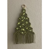 Weihnachtsbaum | Makramee Wanddeko Weihnachten Beleuchtet Weihnachtszeit von JottiLotti