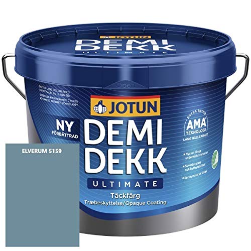 JOTUN DEMIDEKK ULTIMATE Täckfärg Holz-Farbe | Wetterschutz-Farbe | Holzschutz-Farbe | Absolute Premium-Qualität |0,75 Liter ELVERUM 5159 von Jotun