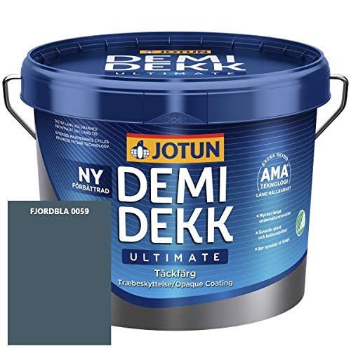 JOTUN DEMIDEKK ULTIMATE Täckfärg Holz-Farbe | Wetterschutz | Holzschutz | Absolute Premium-Qualität | 0,75 Liter FJORDBLA 0059 von Jotun