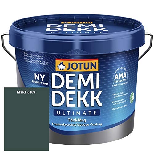 JOTUN DEMIDEKK ULTIMATE Täckfärg Holz-Farbe | Wetterschutz-Farbe | Holzschutz-Farbe | Absolute Premium-Qualität |0,75 Liter MYRT 6109 von Jotun